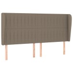 vidaXL Tăblie de pat cu aripioare gri taupe 183x23x118/128 cm textil