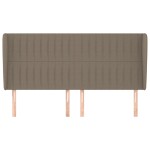 vidaXL Tăblie de pat cu aripioare gri taupe 183x23x118/128 cm textil