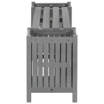 vidaXL Bancă de grădină cu 2 jardiniere, 150 cm, gri, lemn de acacia vidaXL Bancă de grădină cu 2 jardiniere, 150 cm, gri, lemn de acacia