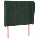 vidaXL Tăblie pat cu aripioare verde închis 93x23x118/128 cm catifea vidaXL Tăblie pat cu aripioare verde închis 93x23x118/128 cm catifea