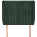 vidaXL Tăblie pat cu aripioare verde închis 93x23x118/128 cm catifea vidaXL Tăblie pat cu aripioare verde închis 93x23x118/128 cm catifea