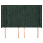 vidaXL Tăblie pat cu aripioare verde închis 147x23x118/128 cm catifea vidaXL Tăblie pat cu aripioare verde închis 147x23x118/128 cm catifea