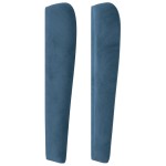vidaXL Tăblie pat cu urechi albastru închis 163x23x118/128 cm catifea vidaXL Tăblie pat cu urechi albastru închis 163x23x118/128 cm catifea