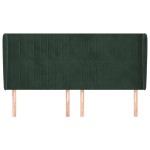 vidaXL Tăblie pat cu aripioare verde închis 203x23x118/128cm catifea vidaXL Tăblie pat cu aripioare verde închis 203x23x118/128cm catifea