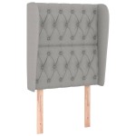 vidaXL Tăblie de pat cu aripioare gri deschis 83x23x118/128 cm textil