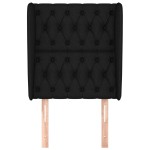 vidaXL Tăblie de pat cu aripioare, negru, 83x23x118/128 cm, textil