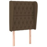 vidaXL Tăblie de pat cu aripioare maro închis 83x23x118/128 cm textil