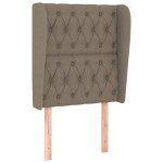 vidaXL Tăblie de pat cu aripioare gri taupe 83x23x118/128 cm textil