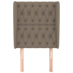 vidaXL Tăblie de pat cu aripioare gri taupe 83x23x118/128 cm textil