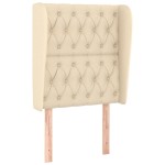vidaXL Tăblie de pat cu aripioare, crem, 83x23x118/128 cm, textil