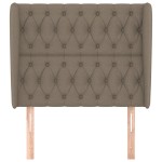 vidaXL Tăblie de pat cu aripioare gri taupe 103x23x118/128 cm textil