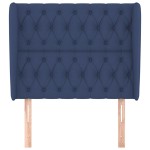 vidaXL Tăblie de pat cu aripioare, albastru, 103x23x118/128 cm, textil vidaXL Tăblie de pat cu aripioare, albastru, 103x23x118/128 cm, textil