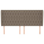 vidaXL Tăblie de pat cu aripioare gri taupe 183x23x118/128 cm textil