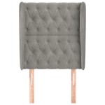 vidaXL Tăblie de pat cu aripioare gri deschis 83x23x118/128 cm catifea