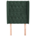 vidaXL Tăblie pat cu aripioare verde închis 83x23x118/128 cm catifea vidaXL Tăblie pat cu aripioare verde închis 83x23x118/128 cm catifea
