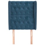 vidaXL Tăblie pat cu aripioare albastru închis 83x23x118/128cm catifea vidaXL Tăblie pat cu aripioare albastru închis 83x23x118/128cm catifea