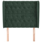 vidaXL Tăblie pat cu aripioare verde închis 93x23x118/128 cm catifea vidaXL Tăblie pat cu aripioare verde închis 93x23x118/128 cm catifea