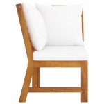 vidaXL Set mobilier de grădină, 3 piese, perne crem, lemn masiv acacia vidaXL Set mobilier de grădină, 3 piese, perne crem, lemn masiv acacia