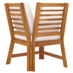vidaXL Set mobilier de grădină, 3 piese, perne crem, lemn masiv acacia vidaXL Set mobilier de grădină, 3 piese, perne crem, lemn masiv acacia