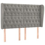vidaXL Tăblie de pat cu aripioare gri deschis 147x23x118/128cm catifea vidaXL Tăblie de pat cu aripioare gri deschis 147x23x118/128cm catifea
