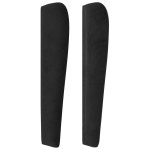 vidaXL Tăblie de pat cu aripioare, negru, 147x23x118/128 cm, catifea