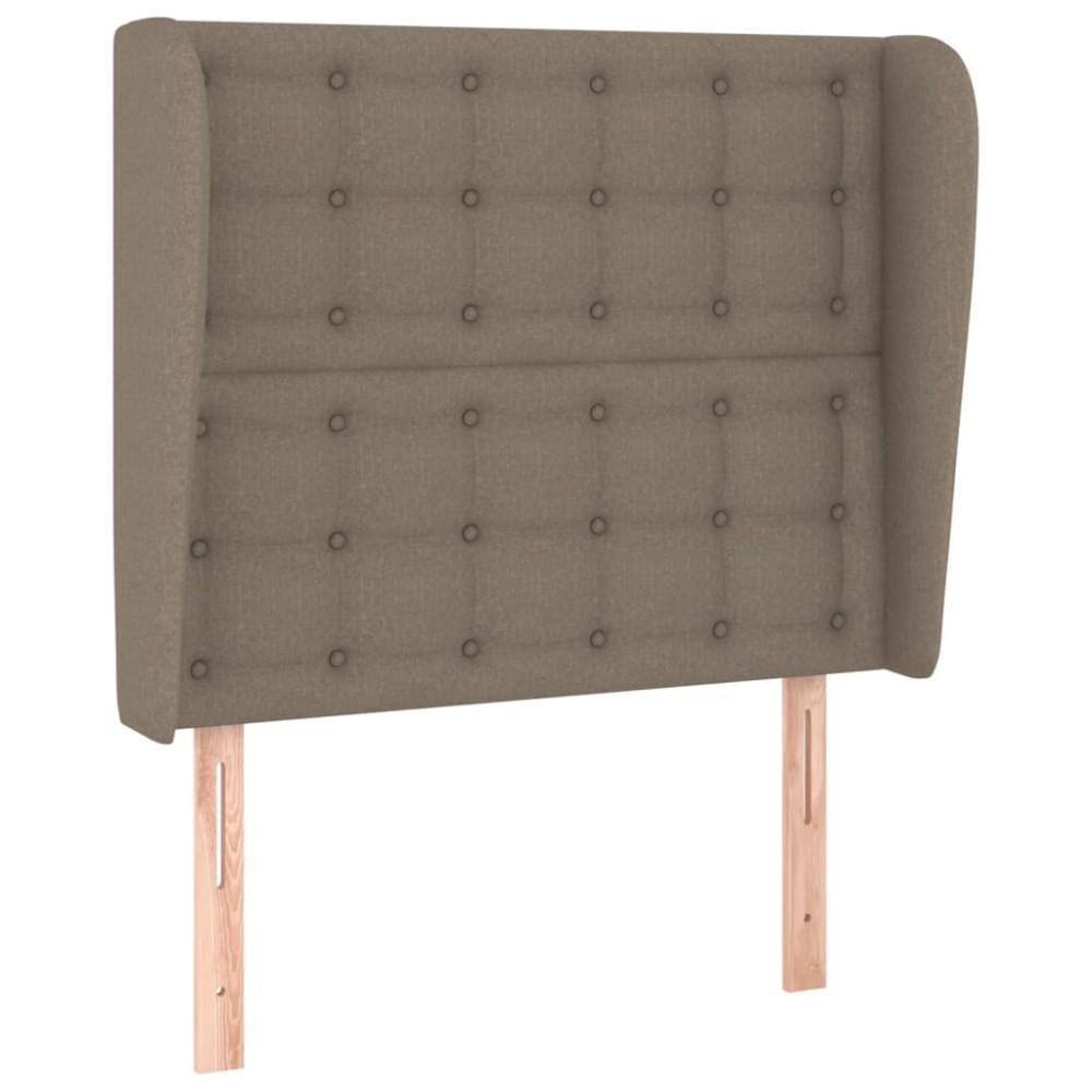 vidaXL Tăblie de pat cu aripioare gri taupe 83x23x118/128 cm textil