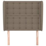 vidaXL Tăblie de pat cu aripioare gri taupe 83x23x118/128 cm textil