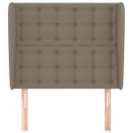 vidaXL Tăblie de pat cu aripioare gri taupe 103x23x118/128 cm textil