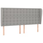 vidaXL Tăblie de pat cu aripioare gri deschis 163x23x118/128 cm textil vidaXL Tăblie de pat cu aripioare gri deschis 163x23x118/128 cm textil