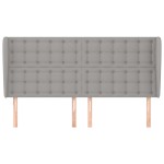 vidaXL Tăblie de pat cu aripioare gri deschis 163x23x118/128 cm textil vidaXL Tăblie de pat cu aripioare gri deschis 163x23x118/128 cm textil