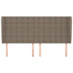 vidaXL Tăblie de pat cu aripioare gri taupe 163x23x118/128 cm textil