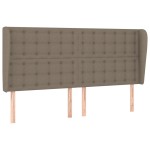 vidaXL Tăblie de pat cu aripioare gri taupe 183x23x118/128 cm textil