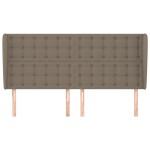 vidaXL Tăblie de pat cu aripioare gri taupe 183x23x118/128 cm textil