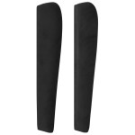 vidaXL Tăblie de pat cu aripioare, negru, 83x23x118/128 cm, catifea vidaXL Tăblie de pat cu aripioare, negru, 83x23x118/128 cm, catifea