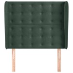 vidaXL Tăblie pat cu aripioare verde închis 83x23x118/128 cm catifea vidaXL Tăblie pat cu aripioare verde închis 83x23x118/128 cm catifea