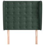 vidaXL Tăblie pat cu aripioare verde închis 93x23x118/128 cm catifea vidaXL Tăblie pat cu aripioare verde închis 93x23x118/128 cm catifea