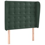 vidaXL Tăblie pat cu aripioare verde închis 103x23x118/128 cm catifea vidaXL Tăblie pat cu aripioare verde închis 103x23x118/128 cm catifea