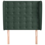 vidaXL Tăblie pat cu aripioare verde închis 103x23x118/128 cm catifea vidaXL Tăblie pat cu aripioare verde închis 103x23x118/128 cm catifea