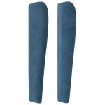 vidaXL Tăblie pat cu urechi albastru închis 147x23x118/128 cm catifea vidaXL Tăblie pat cu urechi albastru închis 147x23x118/128 cm catifea