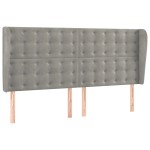 vidaXL Tăblie de pat cu aripioare gri deschis 163x23x118/128cm catifea