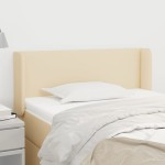 vidaXL Tăblie de pat cu aripioare crem 83x16x78/88 cm textil vidaXL Tăblie de pat cu aripioare crem 83x16x78/88 cm textil