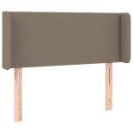 vidaXL Tăblie de pat cu aripioare gri taupe 93x16x78/88 cm textil