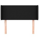 vidaXL Tăblie de pat cu aripioare negru 103x16x78/88 cm textil
