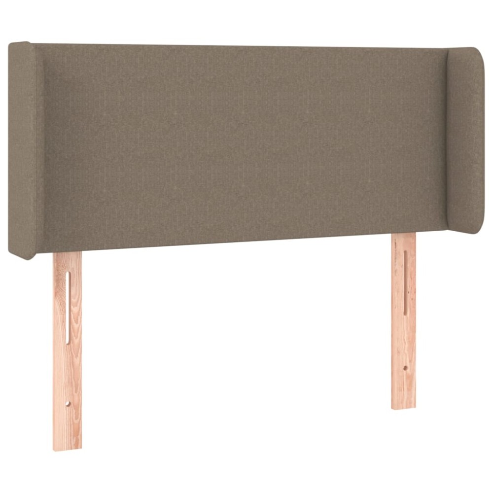 vidaXL Tăblie de pat cu aripioare gri taupe 103x16x78/88 cm textil