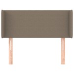 vidaXL Tăblie de pat cu aripioare gri taupe 103x16x78/88 cm textil
