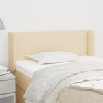 vidaXL Tăblie de pat cu aripioare crem 103x16x78/88 cm textil vidaXL Tăblie de pat cu aripioare crem 103x16x78/88 cm textil