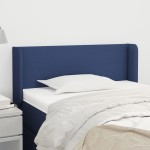 vidaXL Tăblie de pat cu aripioare albastru 103x16x78/88 cm textil vidaXL Tăblie de pat cu aripioare albastru 103x16x78/88 cm textil