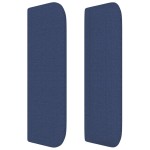 vidaXL Tăblie de pat cu aripioare albastru 103x16x78/88 cm textil vidaXL Tăblie de pat cu aripioare albastru 103x16x78/88 cm textil