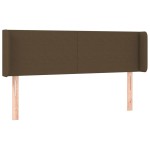 vidaXL Tăblie de pat cu aripioare maro închis 147x16x78/88 cm textil
