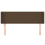 vidaXL Tăblie de pat cu aripioare maro închis 147x16x78/88 cm textil
